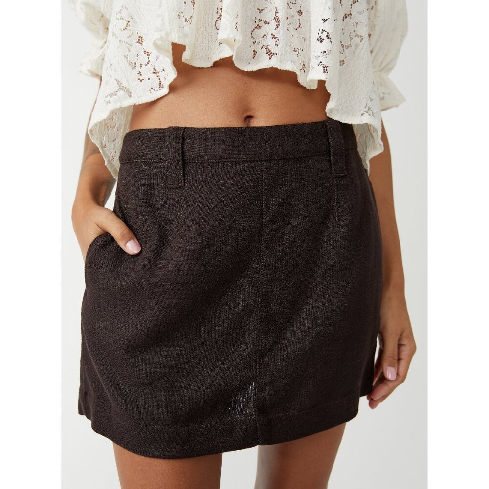 Free People Black Mini Skirt new without tags